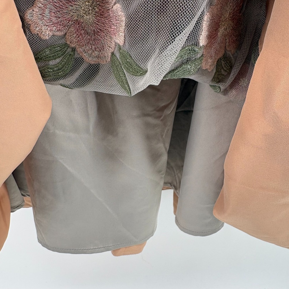 Sundance Peony Embroidered Tulle Tea Dress 2 - Picture 6 of 12